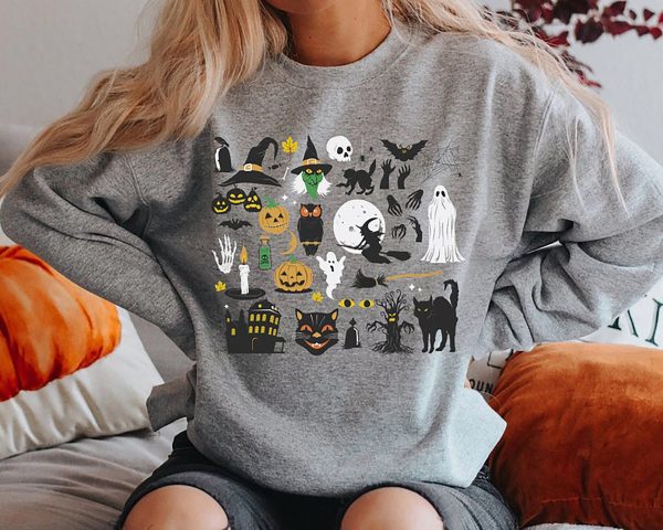 Mystical Little Things Halloween Witchy Women Spooky Sweatshirt