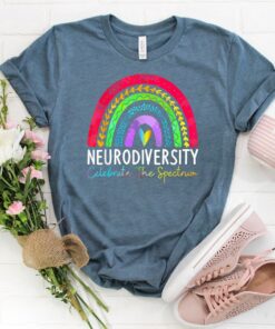 Neurodiversity Autism Awareness Rainbow Month T Shirt 3