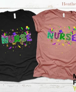Nurse Mardi Gras Festival Nursing Flower De Luce Shirt 1
