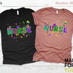 Nurse Mardi Gras Festival Nursing Flower De Luce Shirt