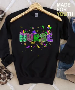 Nurse Mardi Gras Festival Nursing Flower De Luce Shirt 2