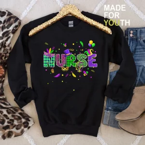 Nurse Mardi Gras Festival Nursing Flower De Luce Shirt