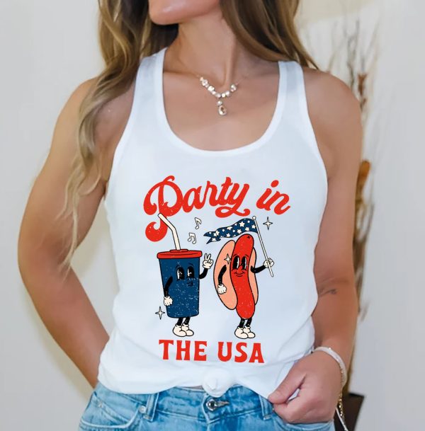 Party in the USA Fireworks 4th Of July Patriotic Shirt