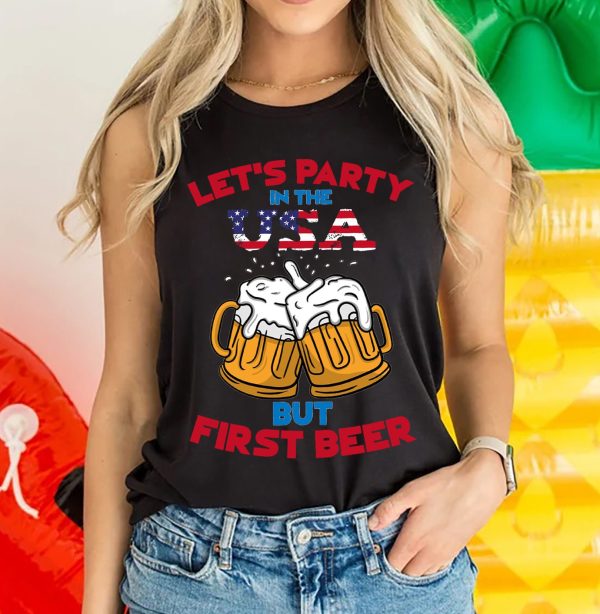 Party in the USA Patriotic Independence Day Tank Top Unisex For Women Men