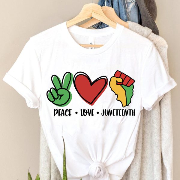 Peace Love Juneteenth Heart Black Lives Matter Culture T Shirt