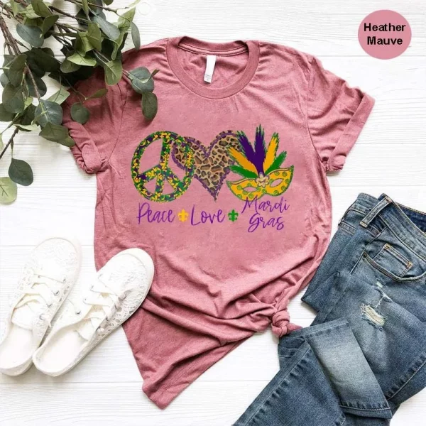 Peace Love Mardi Gras Fat Tuesday Shirt