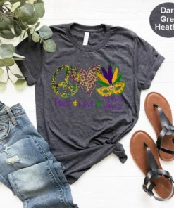 Peace Love Mardi Gras Fat Tuesday Shirt 5