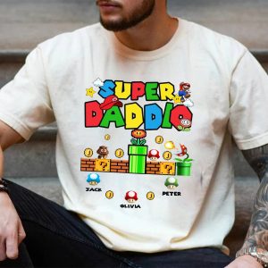 Personalization Father’s Day Super Daddio Game T Shirt