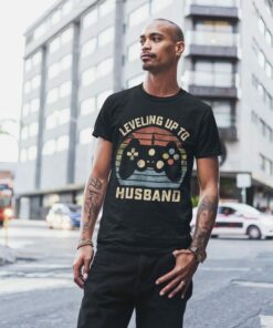 Personalization Leveling Up To Husband Groom Gaming Shirt 1 Personalization Leveling Up To Husband Groom Gaming Shirt 2