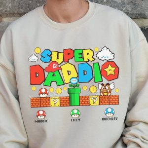 Personalization Super Daddio Dad Game Father’s Day Sweatshirt