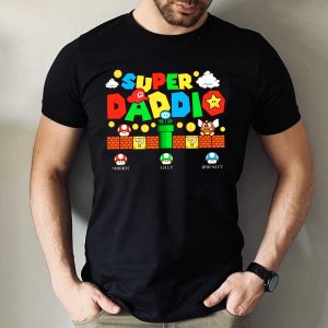 Personalization Super Daddio Dad Game Fathers Day Sweatshirt 3