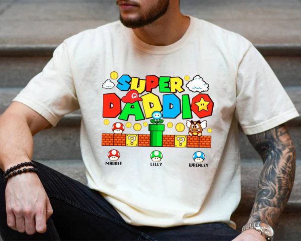 Personalization Super Daddio Dad Game Father’s Day Sweatshirt