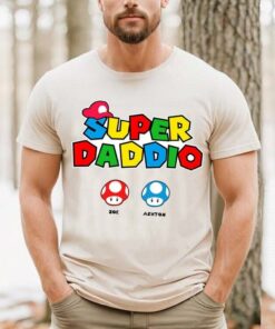 Personalization Super Daddio Game Love My Dad Fathers Day T Shirt 1