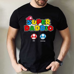 Personalization Super Daddio Game Love My Dad Fathers Day T Shirt 3