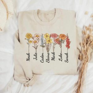 Personalize Grandma’s Garden Mother’s Day Custom Birth Month Sweatshirt