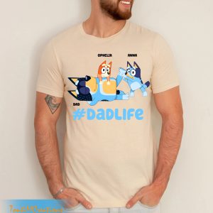 Personalized Bluey Dad Life Fathers Day Shirt 1