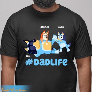 Personalized Bluey Dad Life Fathers Day Shirt 3