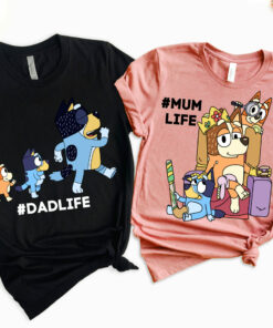 Personalized Bluey Mumlife Dadlife Gift For Father Mother Shirt 1