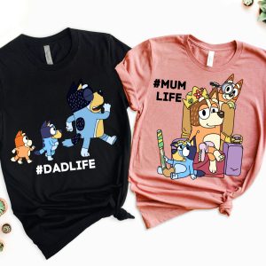 Personalized Bluey Mumlife Dadlife Gift For Father Mother Shirt 1