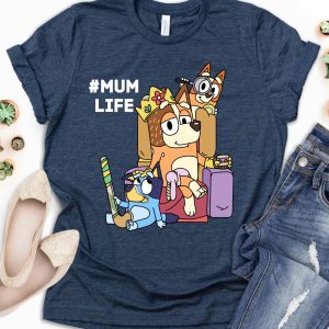 Personalized Bluey Mumlife Dadlife Gift For Father Mother Shirt 2