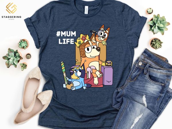 Personalized Bluey Mumlife Dadlife Gift For Father Mother Shirt