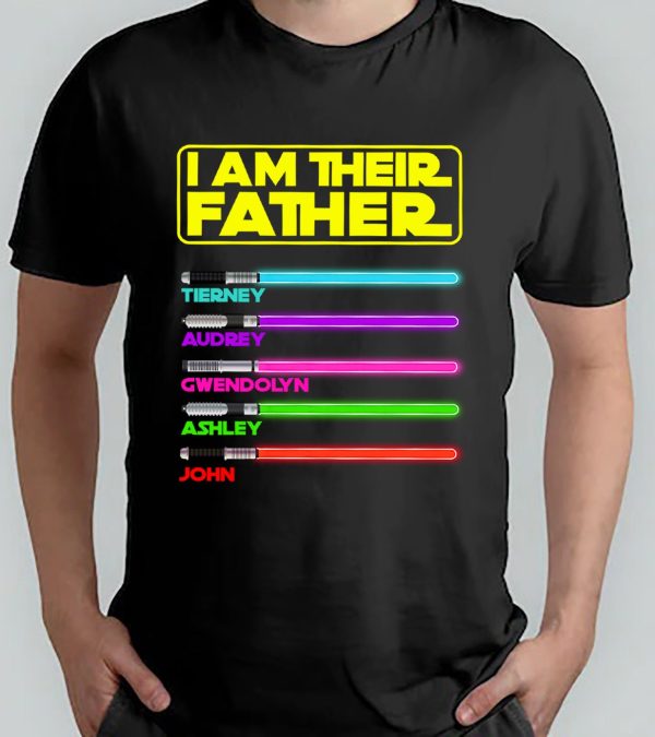 Personalized I Am Their Father Star Wars Superhero Dad Shirt