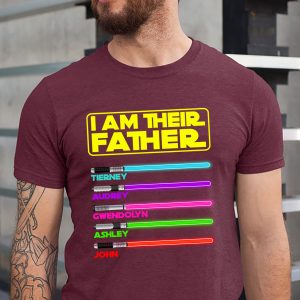 Personalized I Am Their Father Star Wars Superhero Dad Shirt 4