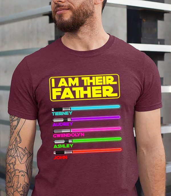 Personalized I Am Their Father Star Wars Superhero Dad Shirt