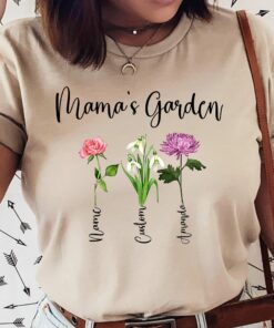 Personalized Kid Name Mom Mothers Day Shirt 1