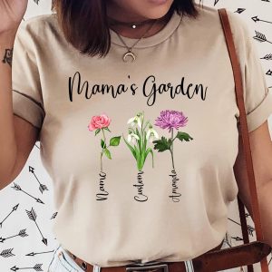 Personalized Kid Name Mom Mothers Day Shirt