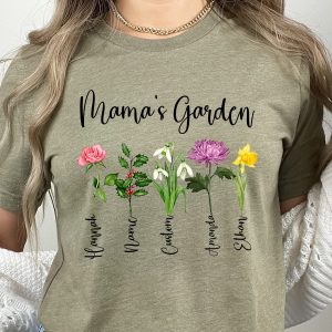 Personalized Kid Name Mom Mothers Day Shirt