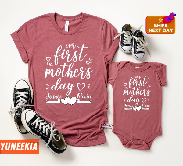 Personalized Our 1st Mother’s Day Mommy And Me Shirt