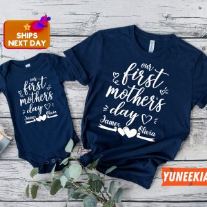 Personalized Our 1st Mothers Day Mommy And Me Shirt 3