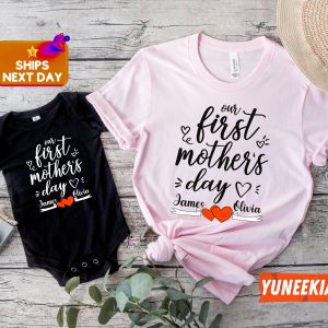 Personalized Our 1st Mothers Day Mommy And Me Shirt 4