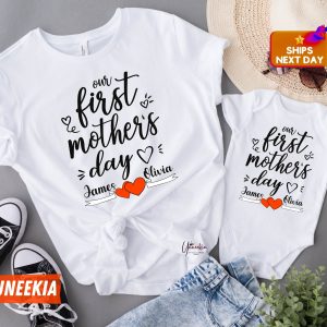 Personalized Our 1st Mothers Day Mommy And Me Shirt 6