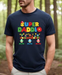 Personalized Super Daddio Game Custom Kids Name Shirt 1