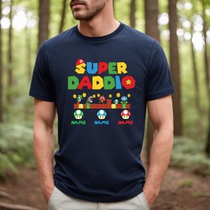 Personalized Super Daddio Game Custom Kids Name Shirt