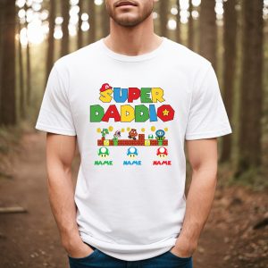 Personalized Super Daddio Game Custom Kids Name Shirt