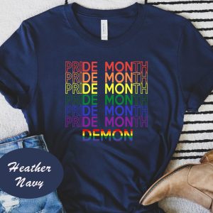 Pride Month Rainbow Demon Funny LGBT Shirt