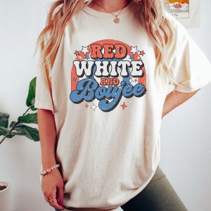 Red White And Boujee Groovy 4th Of July Patriotic Shirt