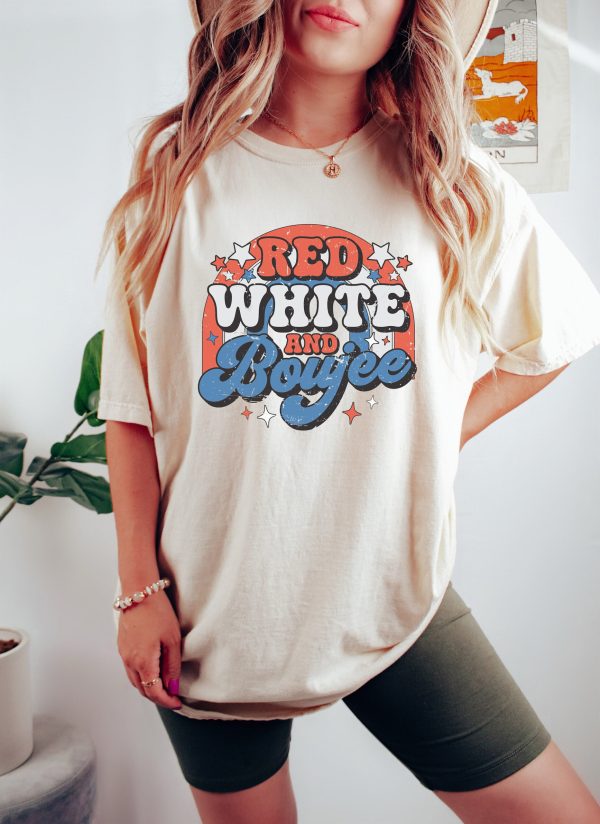 Red White And Boujee Groovy 4th Of July Patriotic Shirt