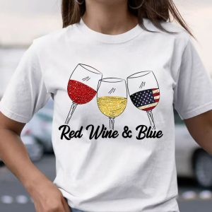 Red Wine Blue 4th Of July Red Wine And Blue Tank T Shirt