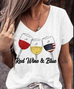 Red Wine Blue 4th Of July Red Wine And Blue Tank T Shirt 2 Red Wine Blue 4th Of July Red Wine And Blue Tank T Shirt 3