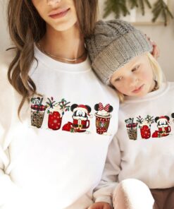 Retro Disney Kids Christmas Coffee Latte Crewneck Sweatshirt Hoodie 1 Retro Disney Kids Christmas Coffee Latte Crewneck Sweatshirt Hoodie 2