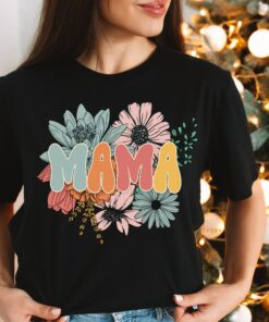 Retro Floral Mama Mother's Day T Shirt 1 Retro Floral Mama Mothers Day T Shirt 2