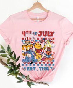 Retro Mickey And Friends Checkered Disney 4th Of July Shirt 1 Retro Mickey And Friends Checkered Disney 4th Of July Shirt 2
