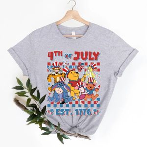 Retro Mickey And Friends Checkered Disney 4th Of July Shirt 3