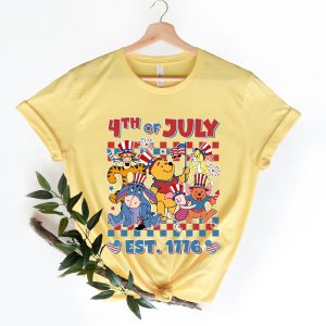 Retro Mickey And Friends Checkered Disney 4th Of July Shirt 4