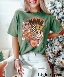 Retro Smiley Mama Mother's Day Mom Shirt 2 Retro Smiley Mama Mothers Day Mom Shirt 3