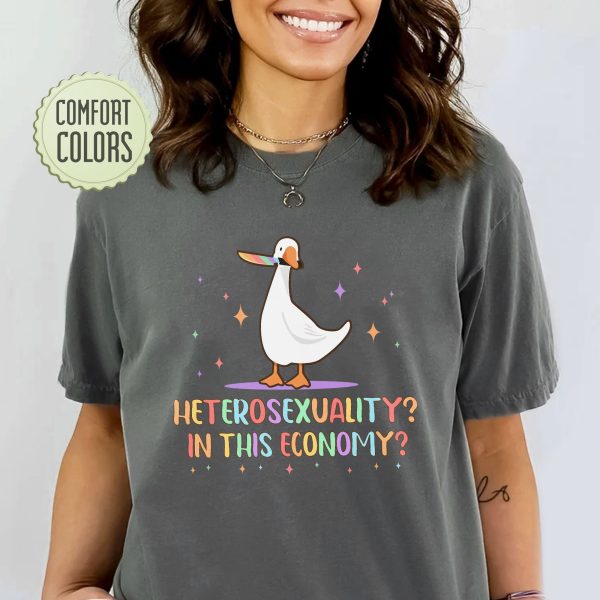 Sarcastic Heterosexual Funny LGBT Gay Goose Shirt